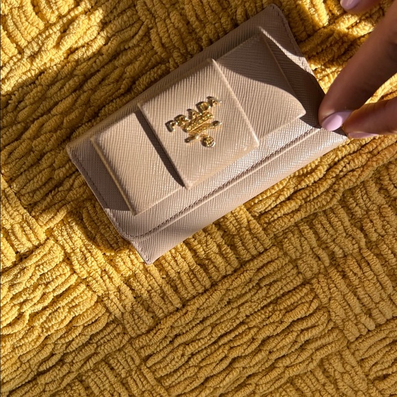 Authentic Tan Prada Wallet & Key Holder Set - Picture 1 of 8